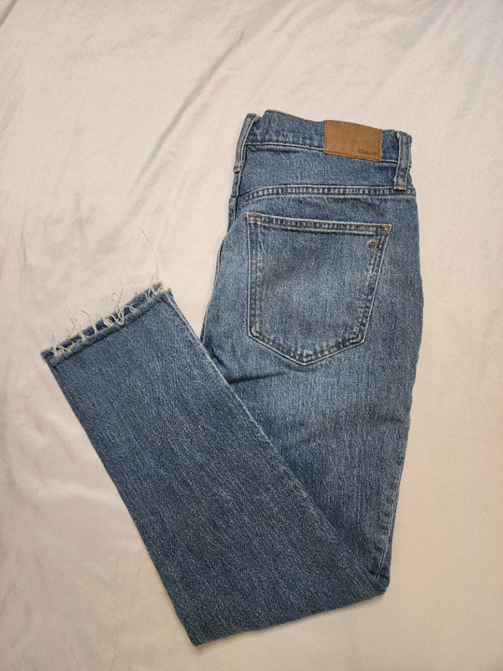 Madewell The Perfect Vintage Jean 29 High Rise Raw Hem Light Wash Straight - Picture 13 of 13